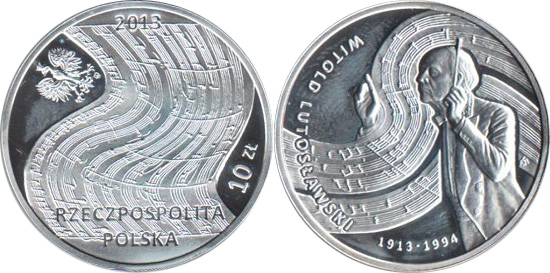 10 злотых 2013 года «Витольд Лютославский»