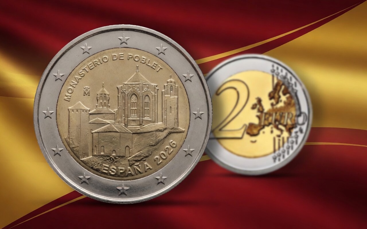 Монета Испании &laquo;Монастырь Поблет&raquo; 2 евро 2026