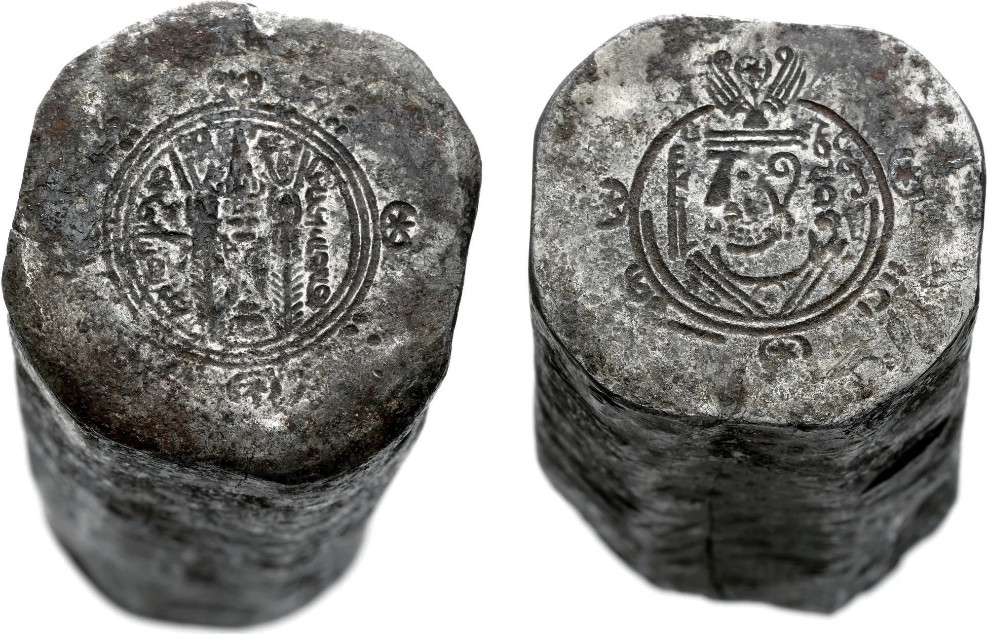 Железные штемпели для чеканки серебряных гемидрахм