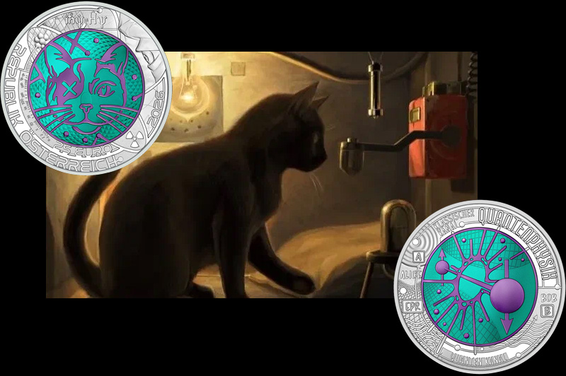  Монета Австрии &laquo;Кот Шредингера&raquo; 25 евро 2026