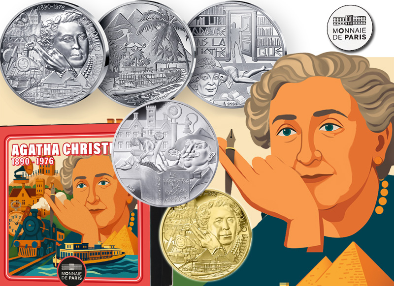 Монеты Франции евро 2026 в честь Агаты Кристи