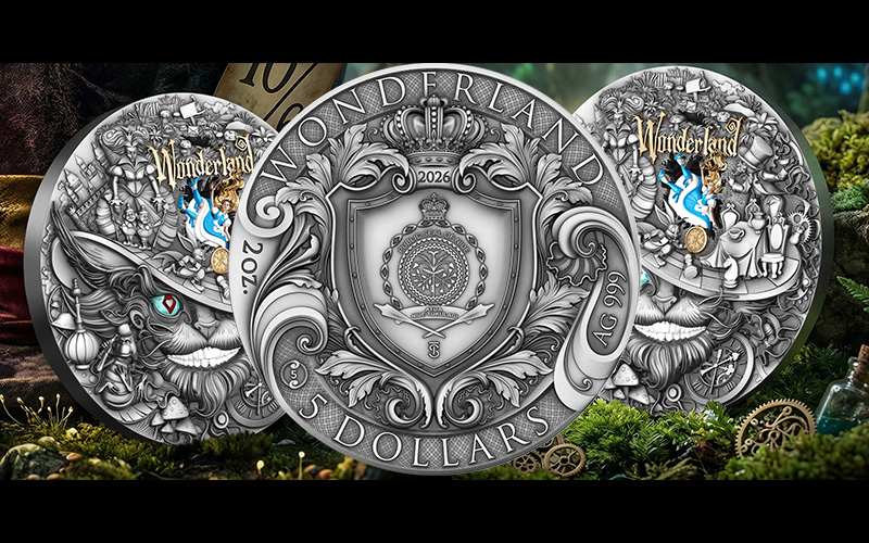Монета Ниуэ &laquo;Алиса в Стране чудес&raquo; 5 новозеландских долларов 2026