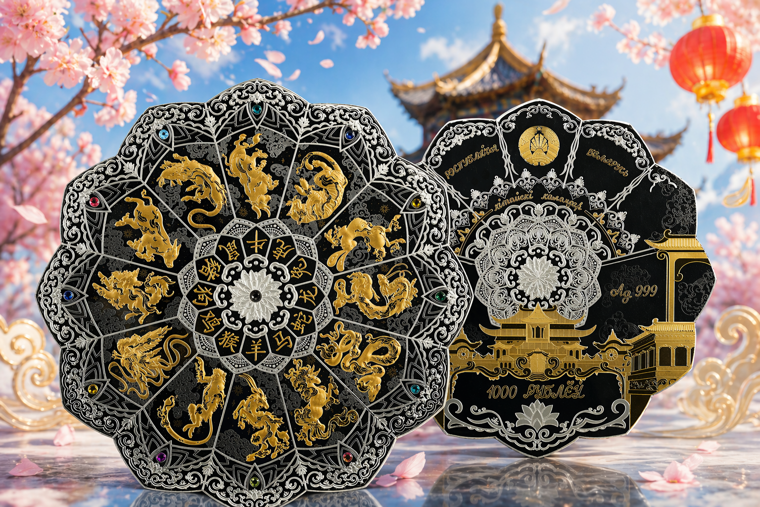 Монета Беларуси &laquo;Китайский календарь&raquo;