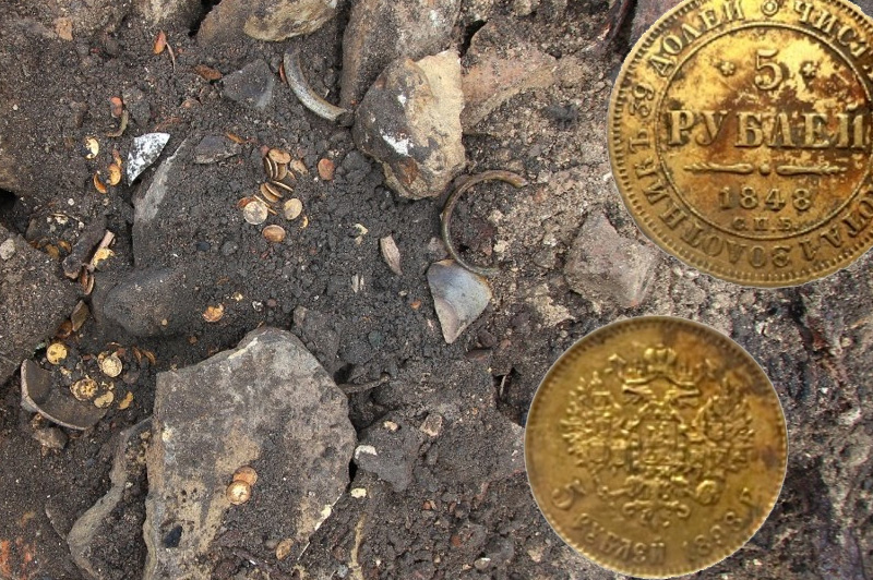Клад монет в Торжке: 400 золотых монет царской России