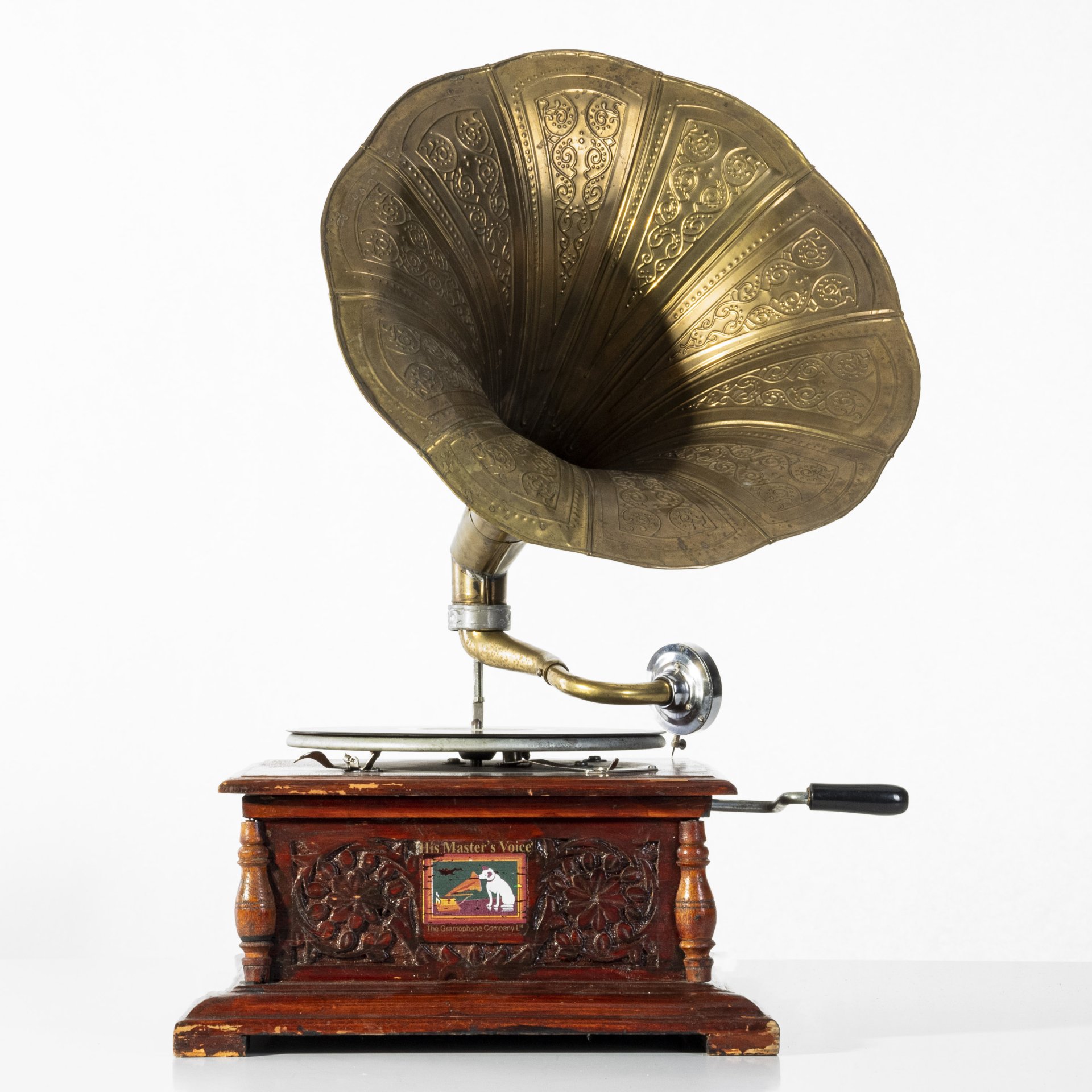 Граммофон "His master's voice", дерево, металл, пластик, Великобритания, 1900-1930 гг.