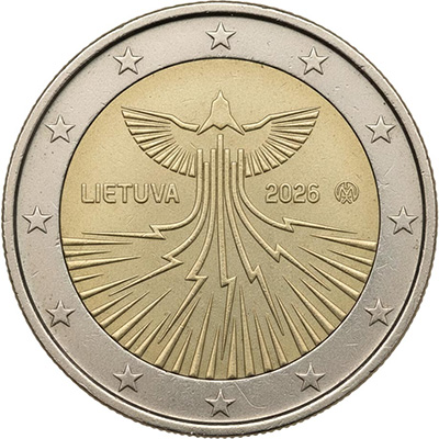 Аверс литовской памятной монеты