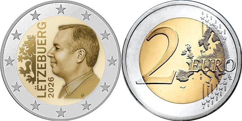 Проект монеты старшего номинала регулярного чекана Люксембурга
