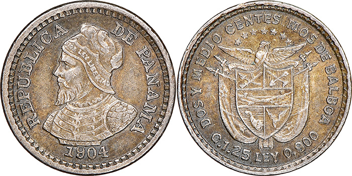 &laquo;Панамская таблетка&raquo; (2&frac12; сентесимо 1904 года)