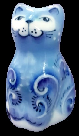 Малая пластика, кот, Семикаракорская керамика