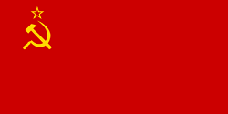 Флаг СССР согласно «Положению о Государственном флаге СССР» от 19 августа 1955 года