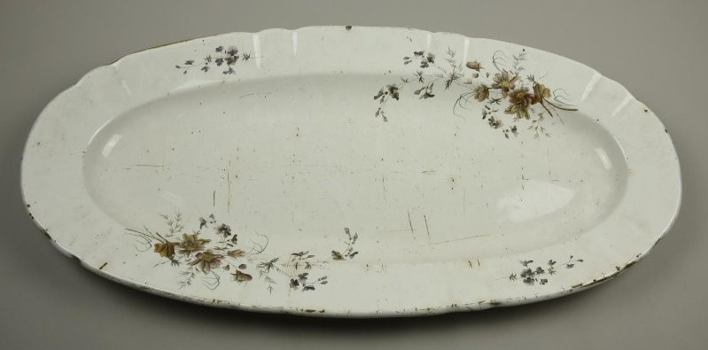 Блюдо овальное Завод И Д Перевалова 1870е 1900е гг