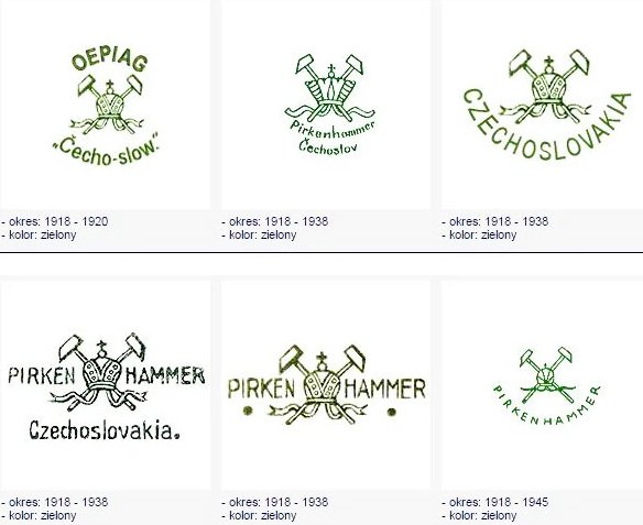 Pirkenhammer клеймо межвоенного периода