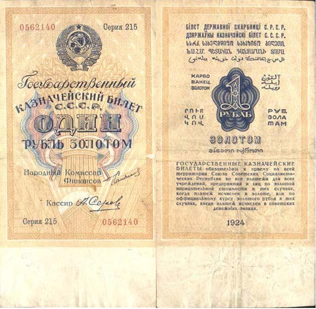 1 рубль 1924 года