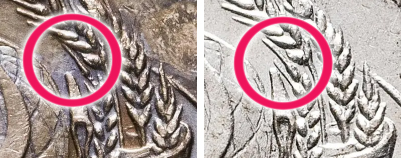 1 рубль 1924 года - отличия аверсов