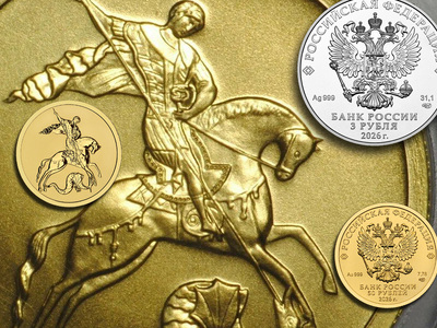 Монеты «Георгий Победоносец» в золоте и серебре: инвестиционные 50 и 3 рубля 2026