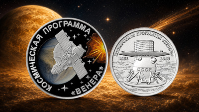 Монеты Приднестровья «Космическая программа Венера» 1 и 20 рублей 2026