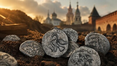 Клад монет XV века в Коломне: 2600 серебряных чешуек Василия I и Василия II