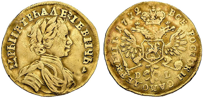 Червонец 1712 года