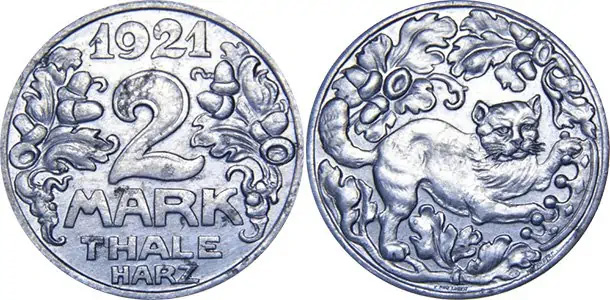 Нотгельд с кошкой