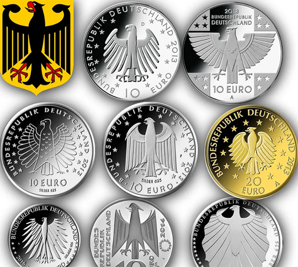 Орлы на монетах ФРГ