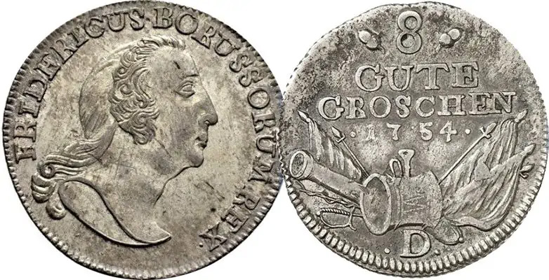 Монеты с изображением музыкальных инструментов 8 грошей