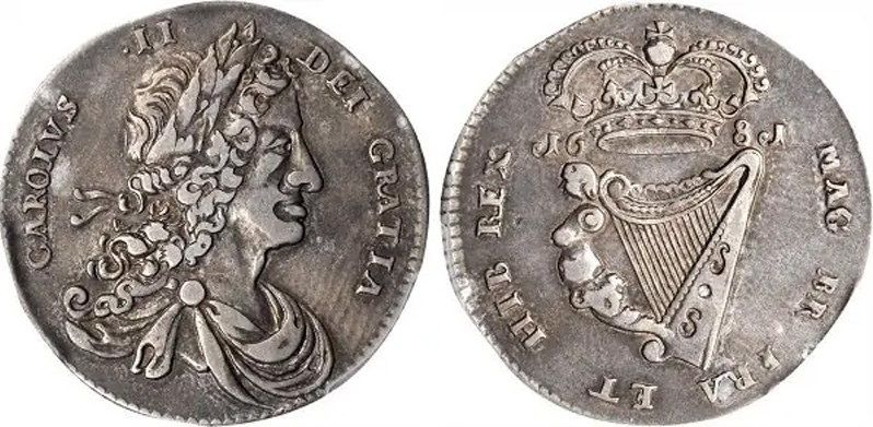 Монеты с изображением музыкальных инструментов Арфа на ирландской монете