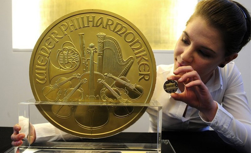 Монеты с изображением музыкальных инструментов Золотой филармоникер Биг Фил