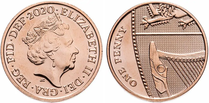 Британские монеты фунта стерлингов пенни