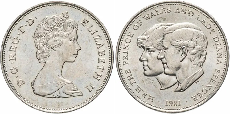 Британские монеты фунта стерлингов 25 новых пенсов