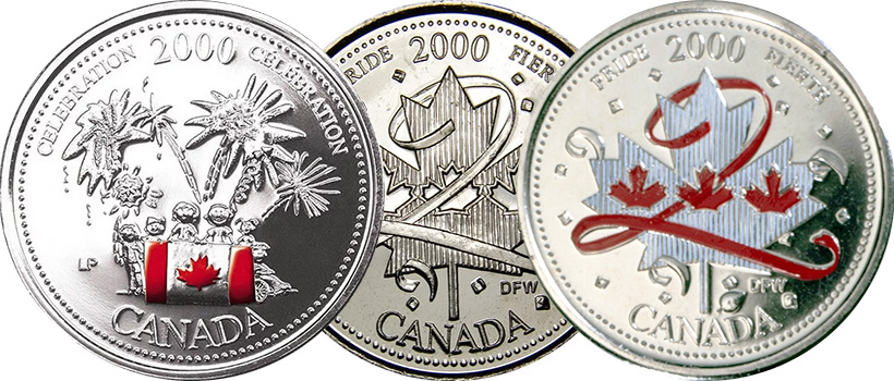 цветные монеты Канады