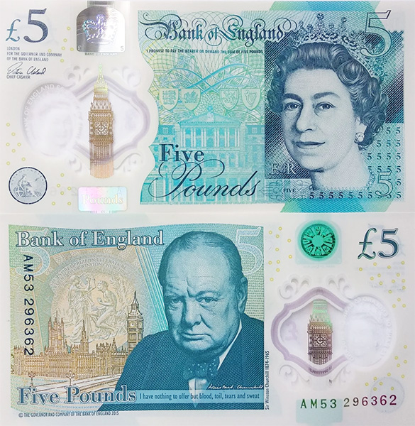 5 фунтов Великобритании
