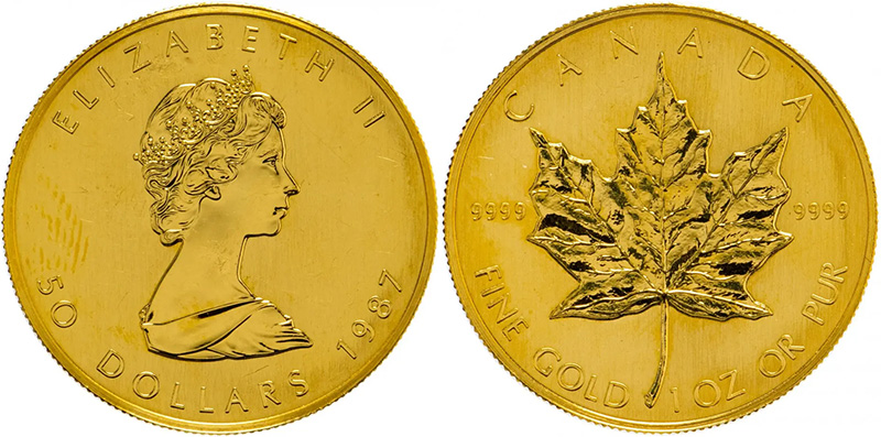 Золотой кленовый лист