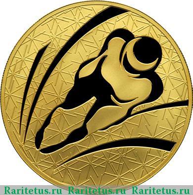 Реверс монеты 200 рублей 2009 года СПМД сани proof
