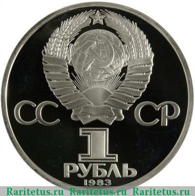 1 рубль 1983 года  Маркс, новодел proof