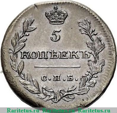 Реверс монеты 5 копеек 1811 года СПБ пробные