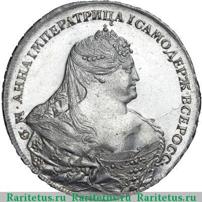 1 рубль 1737 года  копия штемпелей Гедлингера
