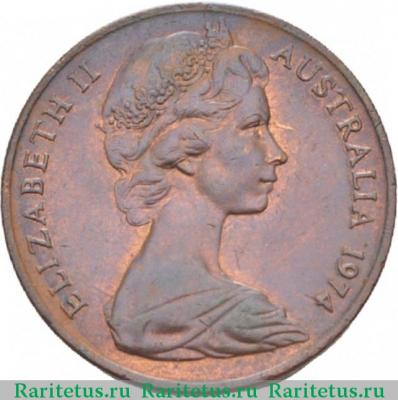 2 цента (cents) 1974 года   Австралия