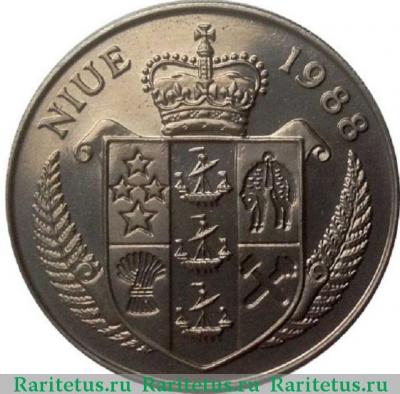 5 долларов (dollars) 1988 года  Джон Кеннеди Ниуэ