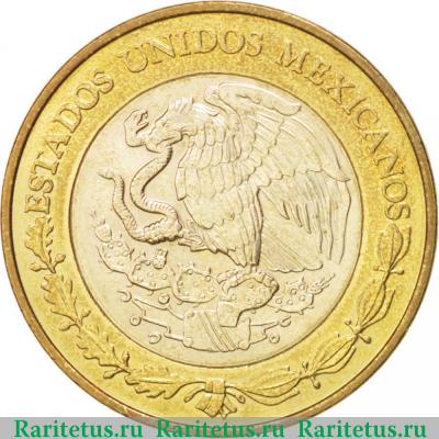 10 песо (pesos) 2001 года   Мексика