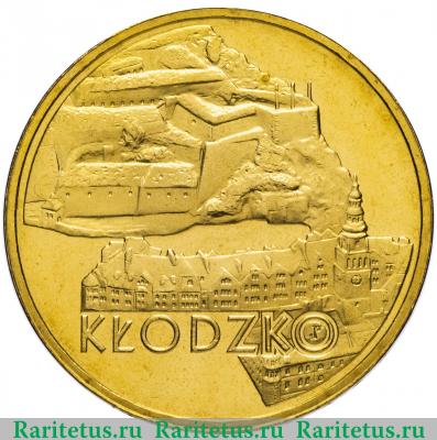 Реверс монеты 2 злотых (zlote) 2007 года  Клодзко Польша