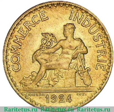 1 франк (franc) 1924 года   Франция