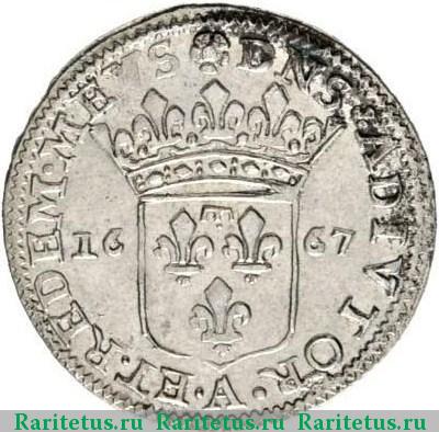 Реверс монеты луиджино (luigino) 1666 года  