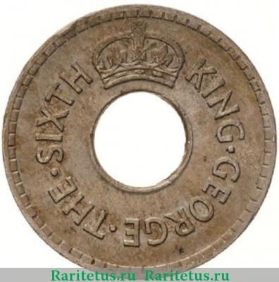 1/2 пенни (penny) 1951 года   Фиджи