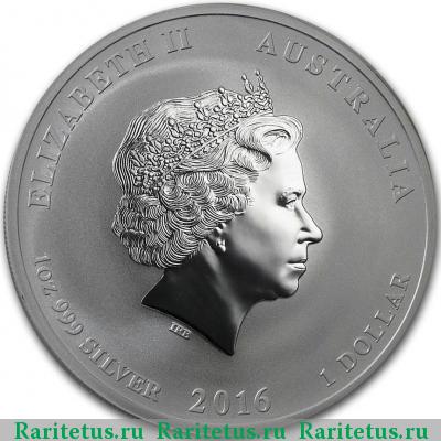 1 доллар (dollar) 2016 года P год Обезьяны Австралия