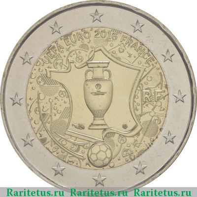 2 евро (euro) 2016 года  чемпионат Европы по футболу Франция