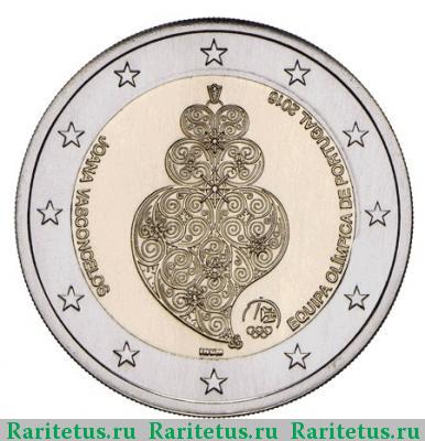 2 евро (euro) 2016 года  олимпийские игры Португалия