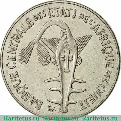 100 франков (francs) 1981 года   Западная Африка (BCEAO)