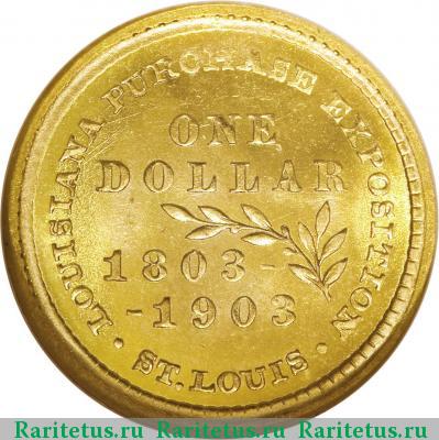 Реверс монеты 1 доллар (dollar) 1903 года  золотой доллар США