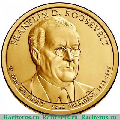 1 доллар (dollar) 2014 года P Франклин Рузвельт США