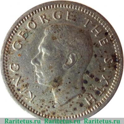 3 пенса (pence) 1951 года   Новая Зеландия